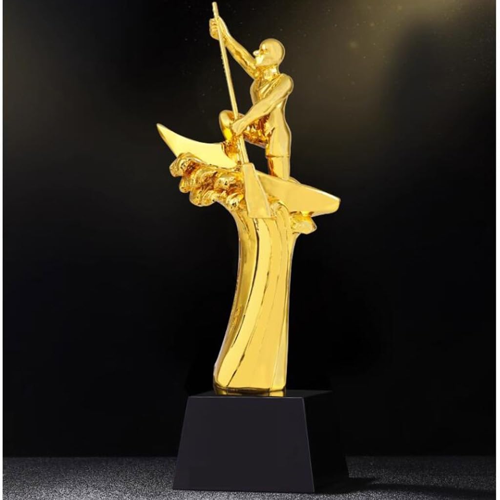 Pokale, Medaillen Auszeichnungen Trophäe Der Kayak Sports Series Trophäen In Gold, Silber Und Bronze Preise Für Staatliche Und Regionale Kanu-Wettbewerbemeister (Color : Gold, S : 8 * 29cm)