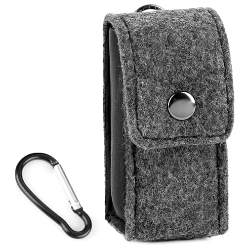 Geekria Felt Case Cover Compatible with Skullcandy Dime 3/2, Sony WF-C510 True Wireless Earbuds, Earphones Skin Cover, Protective Carrying Case with Keychain Hook, Portable, Shockproof