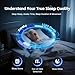 ALAZUR Smart Sleep Monitor with Contact Free Real Time Heart Rate and Breathing Tracking, Apnea Detection, Deep Sleep Analysis, App Reports and Alerts for Home Use