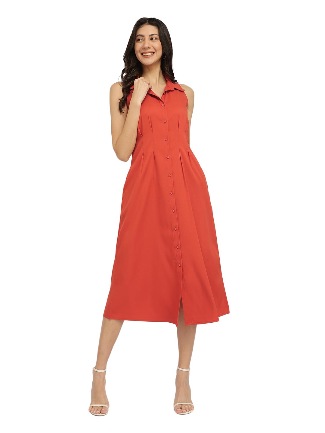 fablestreet Floral Button Down Midi Dress-picture-17