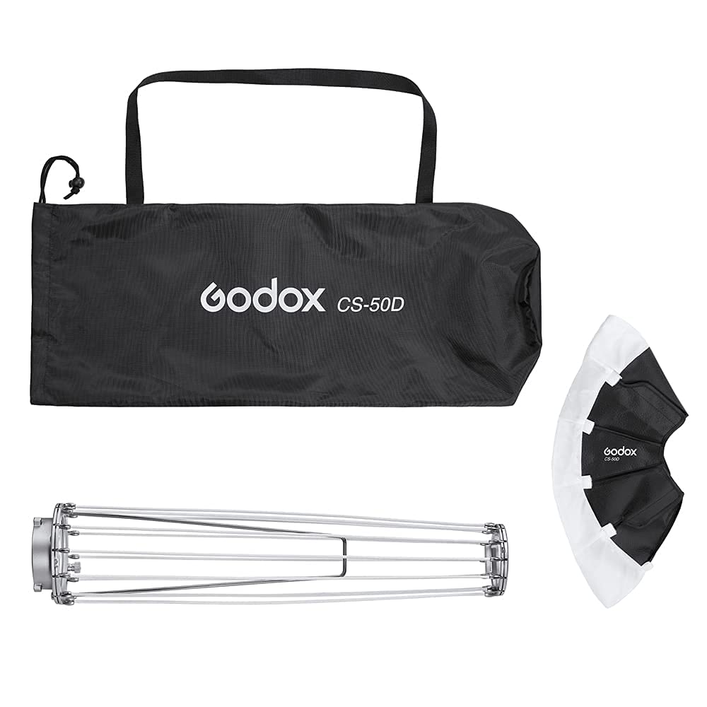 GODOX CS-50D Lanterna Softbox, 50cm Fotografico Soft Box | Montaggio e Smontaggio Rapido, Pieghevole, Bowens Mount per Studio Light SL60W SL100D SK400III-V MS200-V MS300-V DP400III-V
