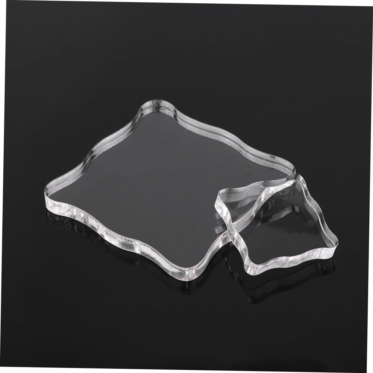 NUOBESTY 6pcs Square Lace Stamping Plate Acrylic Stamping Blocks Stamp Accessory Stamp Tool for Scrapbooking