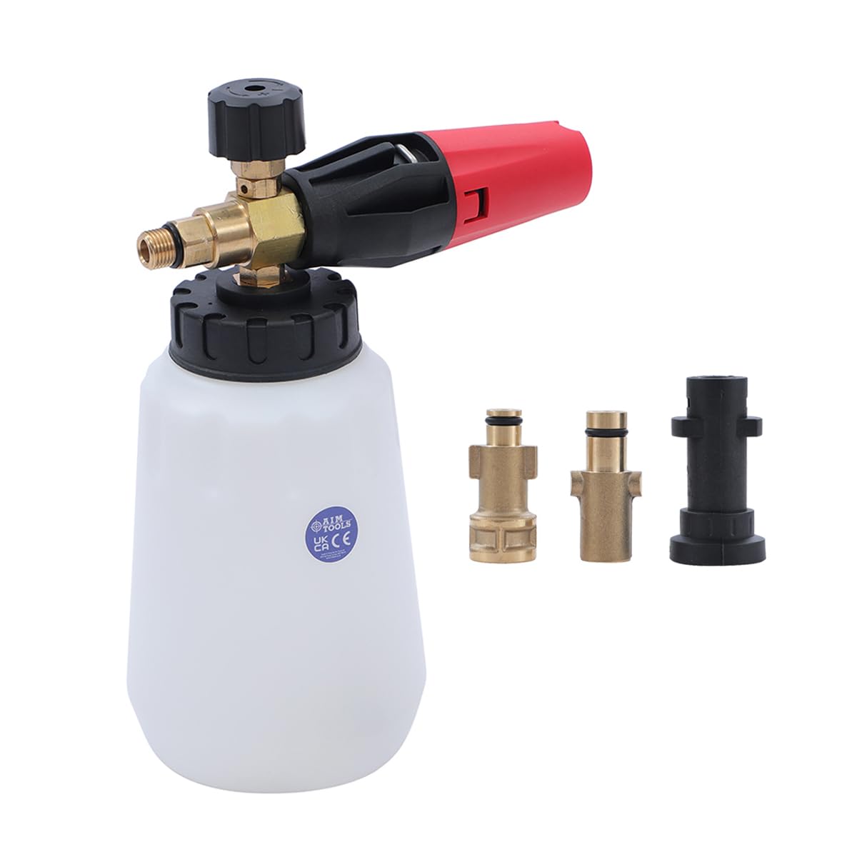 AIM Tools Schaumkanone 1 Liter Für Kärcher K2-K7 - Mit 5 Düsenspitzen Und Schnellverschluss