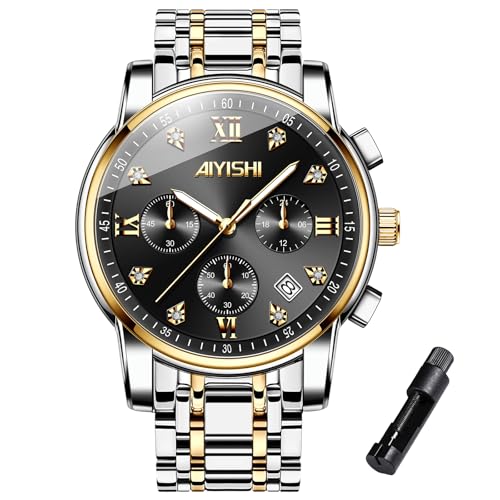 Montre chronographe pour homme étanche quartz acier date 2318