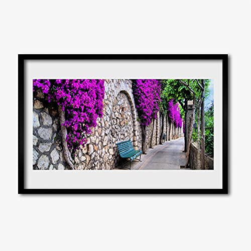 Cadre en MDF de qualité supérieure Tulup avec affiche de fleurs 60x40 cm