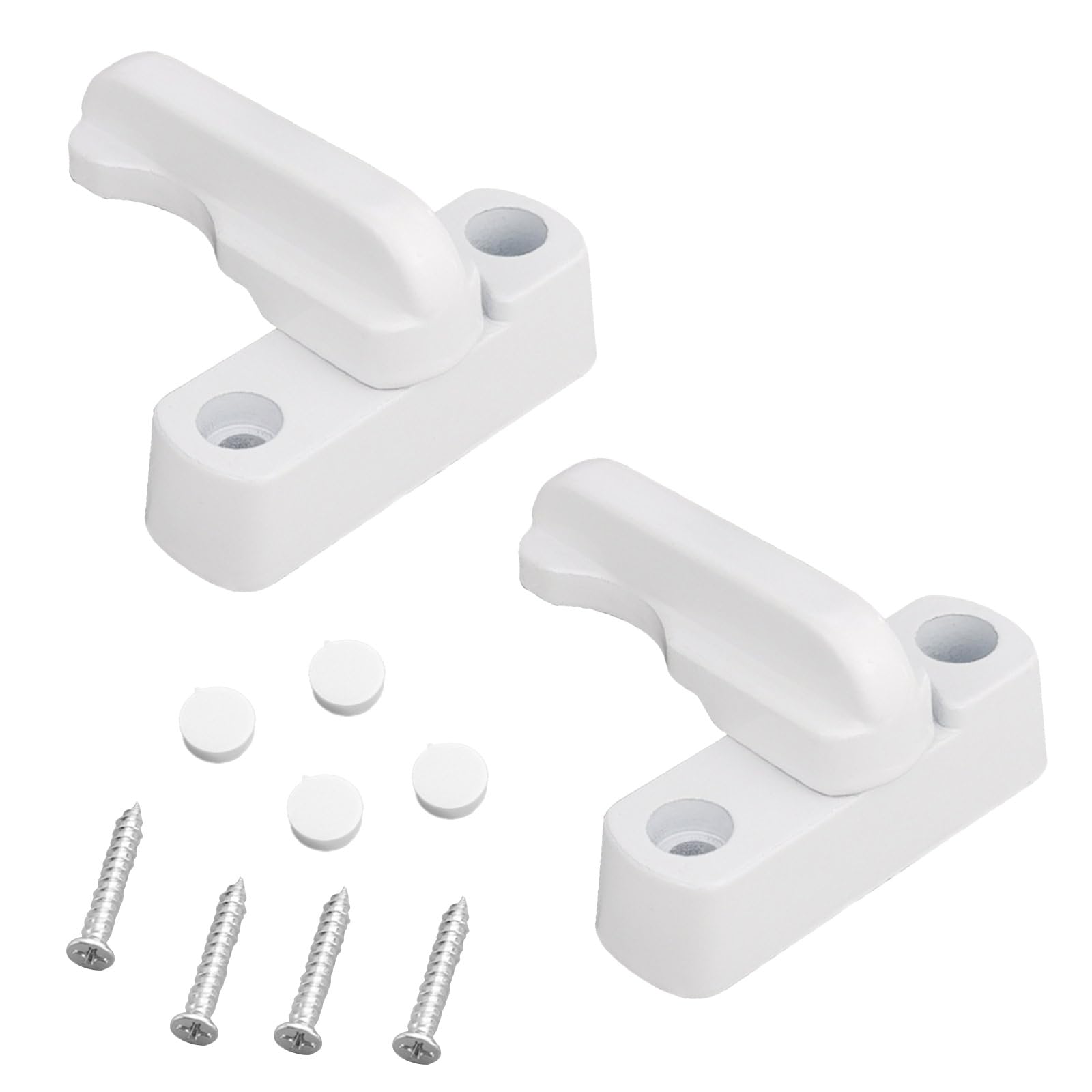 Yingjie 2 Pack Sash Jammer, Extra Security Locks for uPVC Window & Doors, Anti Theft Sash Jammers for upvc Doors, Window Security Locks, Suit Bathroom Balcony Windows and Door(White)