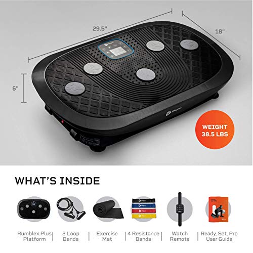 Lifepro LP-RMXPLS-BLK Rumblex Plus 4D Vibration Plate Exercise Machine-Triple Motor Oscillation thumb #3