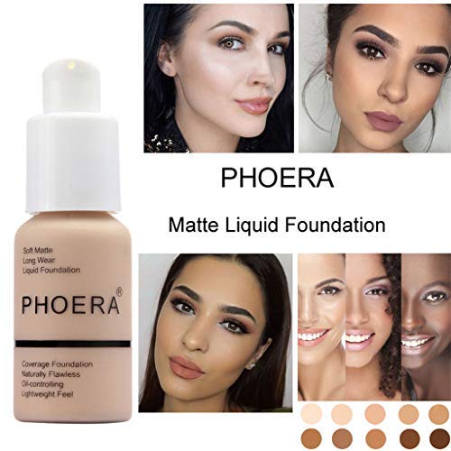 MoreLucky Foundation Liquid, New 30ml 24HR Matte Complexion Hydrating Gel Cream Concealer Liquid Foundation Full Coverage Oil Control Concealer Liquid Foundation
