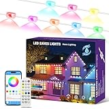 mw Permanent Outdoor Lights for House, 150ft RGB+IC Smart Outdoor Decor, 50+ Scene Modes, App/Remote Control, IP68 Waterproof, House Eave Lights for Christmas, Party Decorations