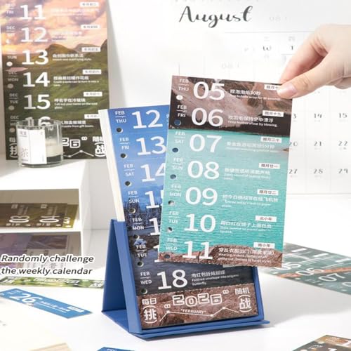 Calendario de arranques 2026 planificador de palabras positivas diario de escritorio magnético 5
