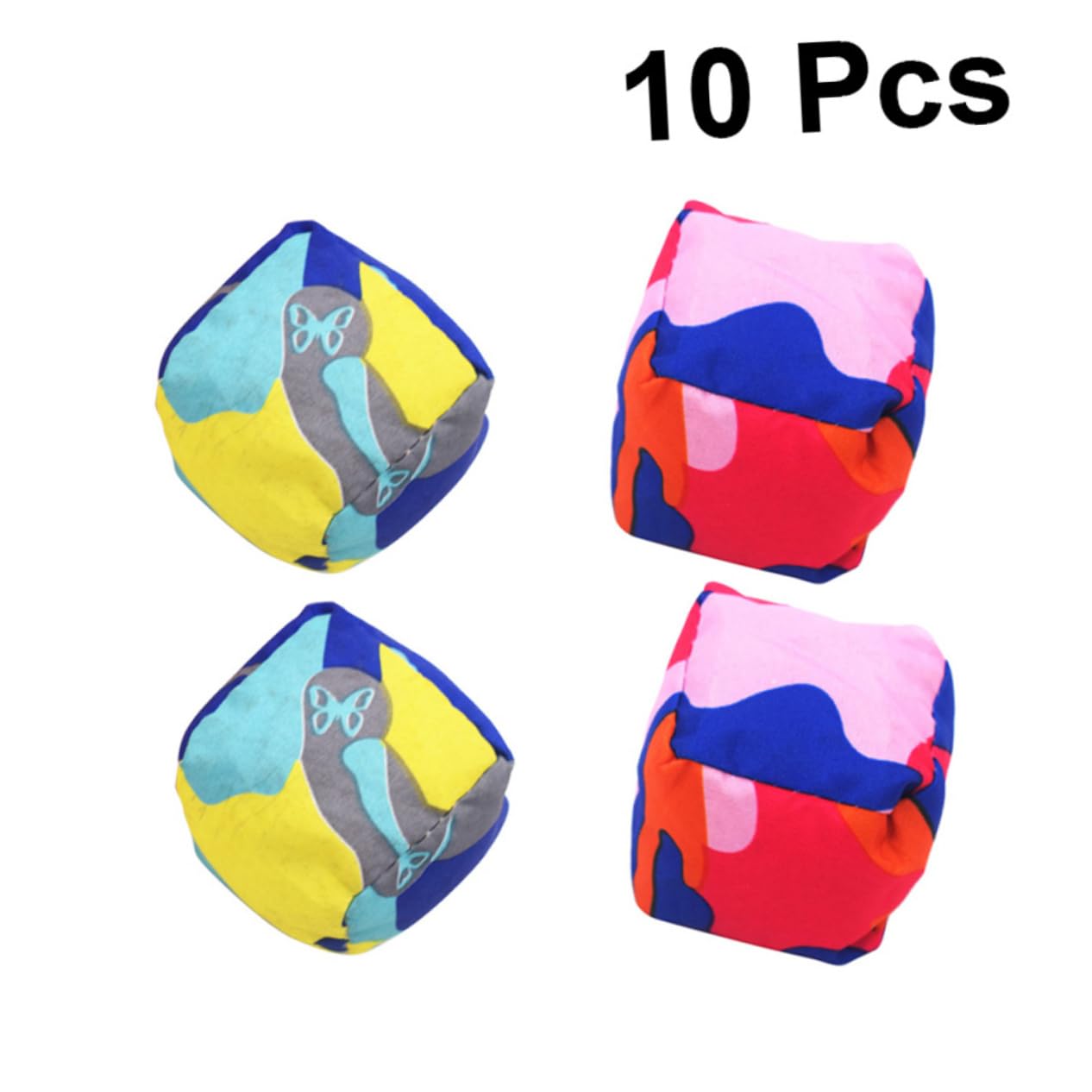 FELTECHELECTR 10Pcs Cloth Sand Bags for Fun Indoor Outdoor Game for Sandbag Games and Activities Mixed Colors for Engaging Play