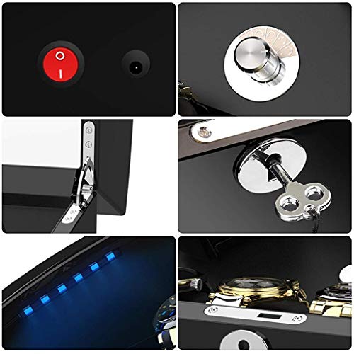 Caja de motor de rotación Mira Winder para vitrina de relojes automáticos negros 4+6 de lujo 6