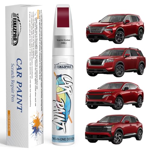 Image of NBL Scarlet Ember Touch Up Paint for Nissan, Exact Color Match Car Paint Scratch Repair Remover Pen Kit Fix Vehicle Chips and Automotive Nicks Scuff