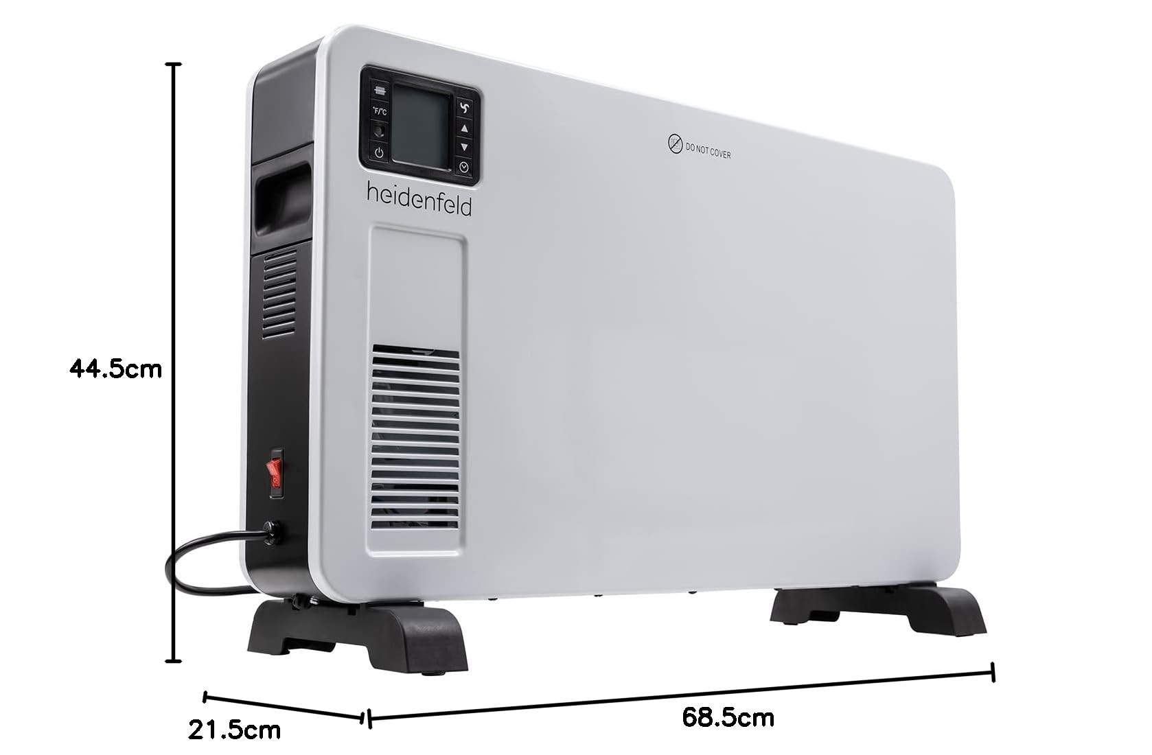 Heidenfeld Konvektor Heizung elektrisch EK100 | 𝟑 𝐉𝐀𝐇𝐑𝐄 𝐆𝐀𝐑𝐀𝐍𝐓𝐈𝐄 - 2300 Watt - Fernbedienung - Heizkörper - Elektroheizung - Standheizung - Wandheizung - Wandkonvektor - Bis 𝟒𝟎 m²