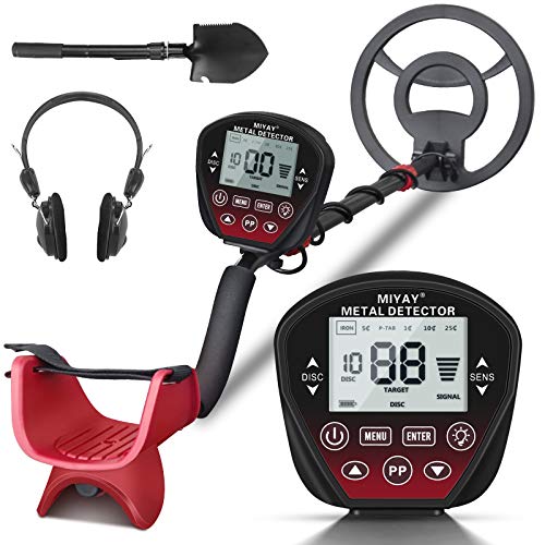 Professional Metal Detector for Adults, Gold Metal Detectors Lightweight with LCD Display, Pinpoint & Disc & Notch & All Metal 5 Modes, Battery Included