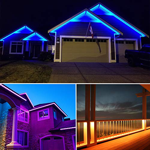 Ollrieu 50Ft Led Strip Lights, Waterproof Rope Lights, App Control Via Bluetooth, Remote And Control Box, For Indoor, Outdoor, Party, Garden, Home Decor #TOP6