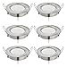 Produktbild HCFEI 6er set LED Einbaustrahler dimmbar flach 5W 230V rund schwenkbar Einbauspot 75mm Bohrloch Einbauleuchte Wandleuchte, Neutralweiß 4000K