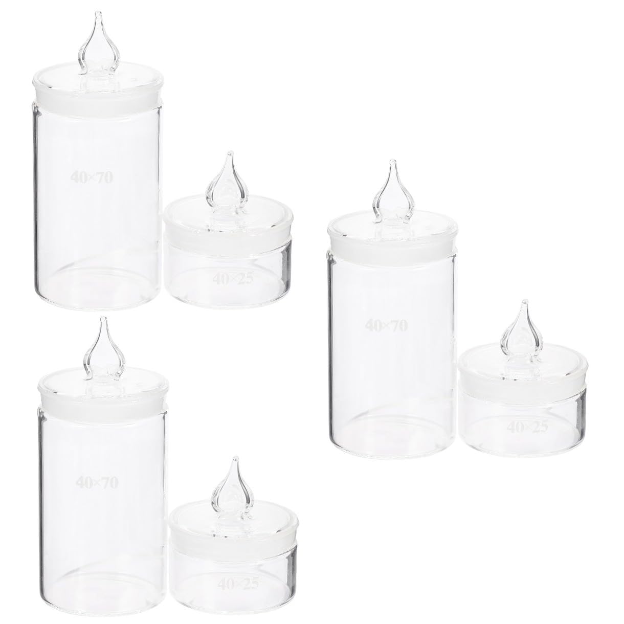 Zerodeko 3 Ensembles Bouteille De Pesée Flacons De Distribution De Laboratoire Bouteilles Équipement Petit Pots De Laboratoire Outil De Support De Pesée De Laboratoire Un Verre 2 Pièces * 3