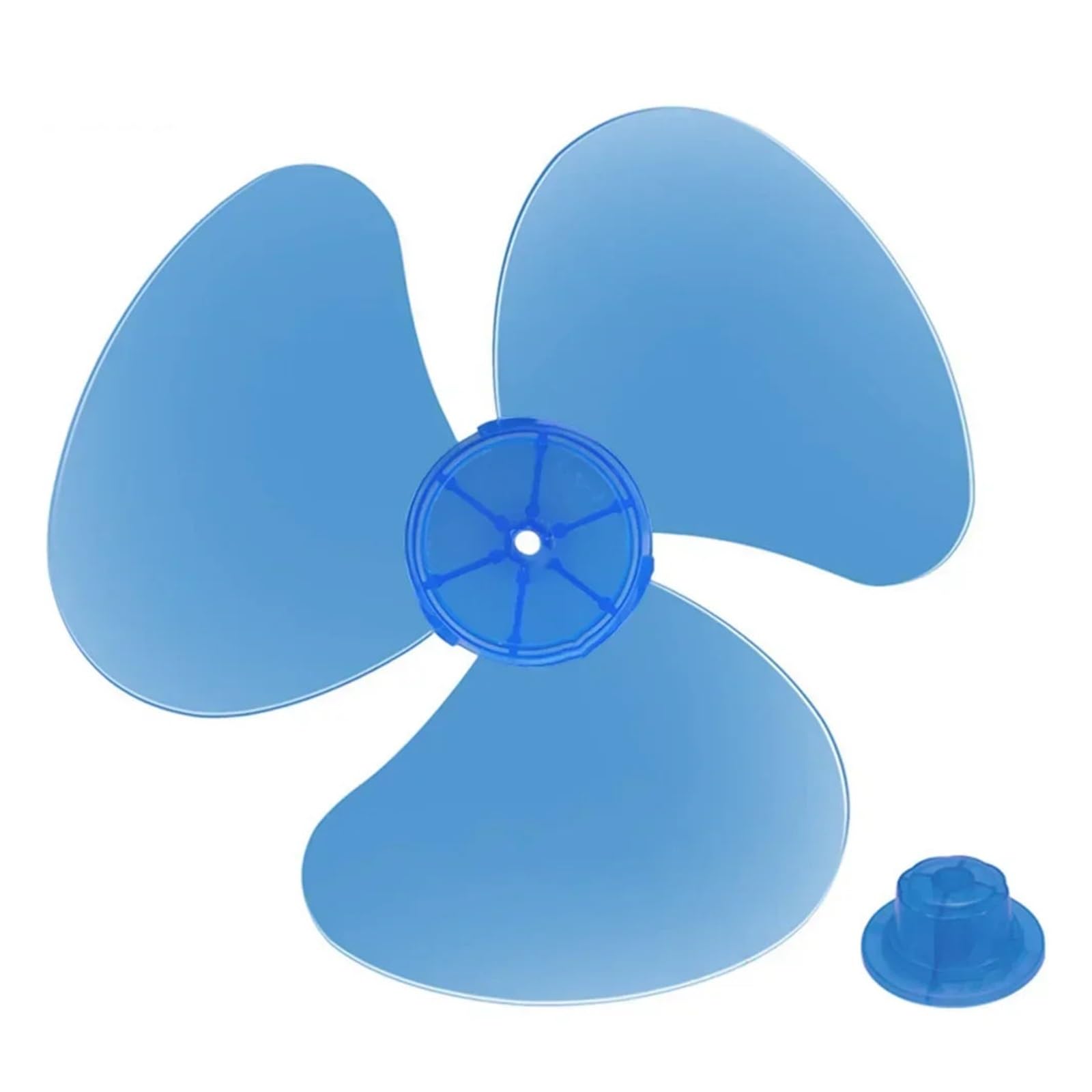 FOELANNE Plastic Fan Blade, ABS Fan Blade Replacement 3 Leaves Blue 14cm Radius for Stand Desk Wall Fans