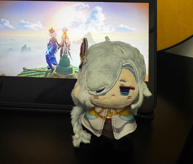 Miniatura 3 de Anime lindo 3.9 in sentado muñecas de felpa juguetes Cosplay bolsa colgante regalo