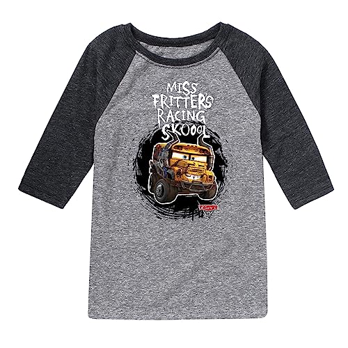 Disney Cars - Miss Fritters School - Toddler and Youth Raglan Graphic T-Shirt
