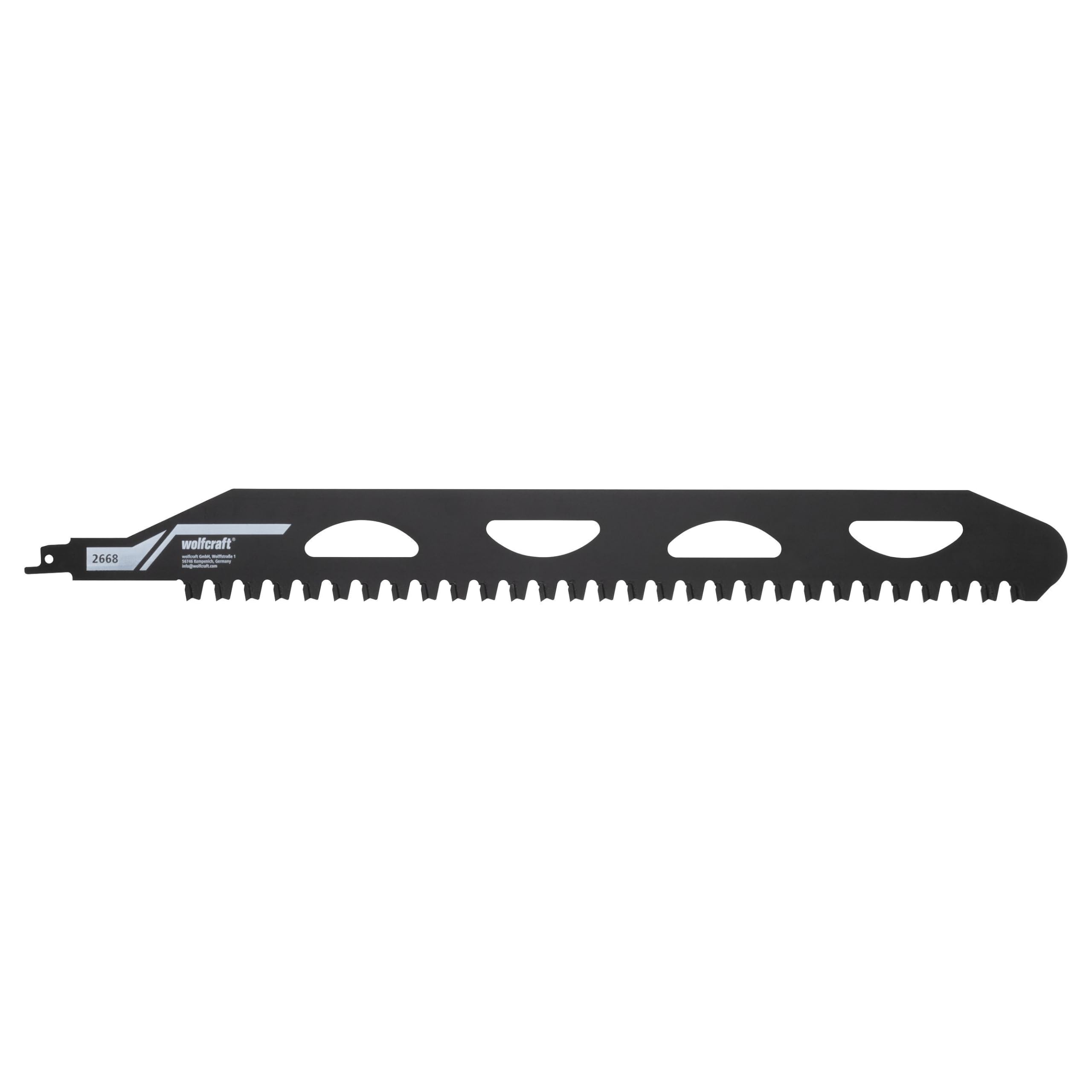 wolfcraft Sabre Saw Blade, TC Tipped, Aerated Concrete and Hollow Bricks, Straight Cut, 266800