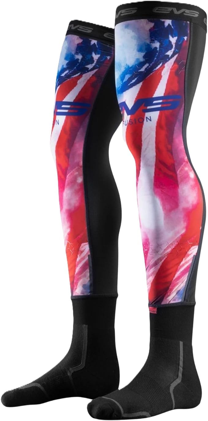 EVS TUG Fusion Socks (1 Pair), Compression Moisture-Wicking, Cooling