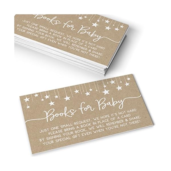 Bring a Book Einsteckkarten für Babyparty, 25er Set, Bücher für Babyparty, Babyparty-Spiele, Aktivitäten und Ideen – Bild 5
