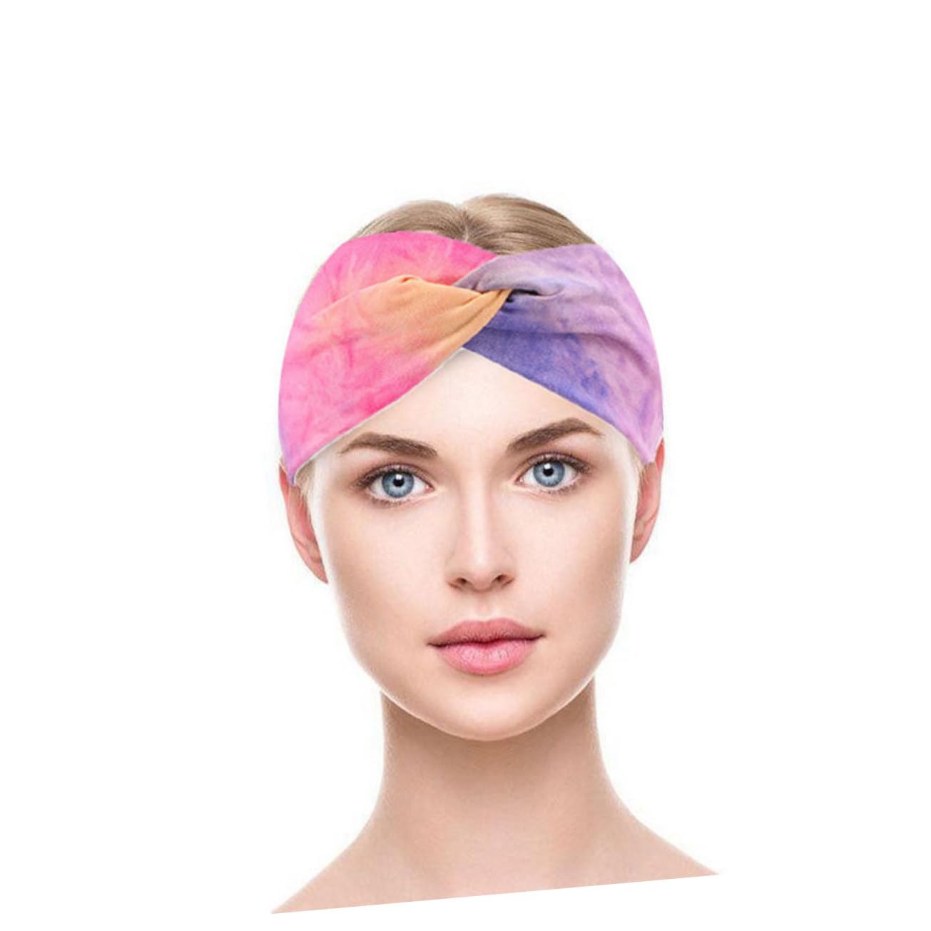 Didiseaon 8 Pièces Bandeau de Sport Bandana Turban Accessoires Yoga Bandeau tie-Dye Hijab pour Femme athlétique Cravate Couvre-Chef écharpe Manquer Polyester
