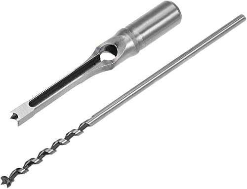 Miniatura 2 de uxcell Broca de agujero cuadrado, herramienta eléctrica de mortaja de cincel hueco de acero de alto carbono de 516 "para carpintería