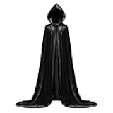 Velvet Hooded Cloak Unisex Cape with Hood Halloween Party Cosplay Costume Witch Robe Cloak Vampire Cape for Men Women