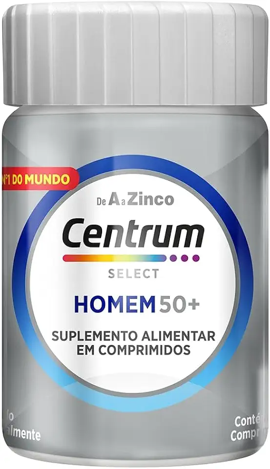 Centrum NOVO Homem 50 Mais Multivitaminico, com Vitamina D, Vitamina B12, Calcio e Magnesio, 30 Comprimidos