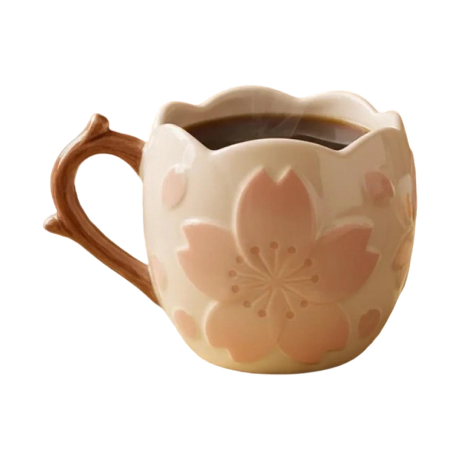 alloneslife Artistic Resin Drinking Mug with Ergonomic Handle Beverage Drinkware Multipurpose Cup for Hot Cold Drink Creative Pattern Resin Mug
