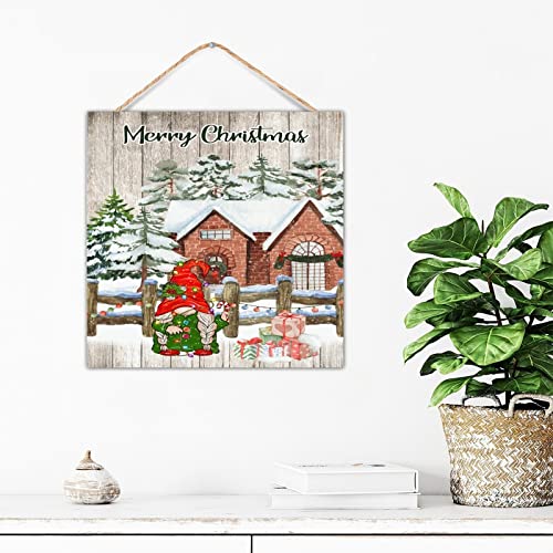 Panneau à suspendre de Noël scandinave en bois vintage rustique