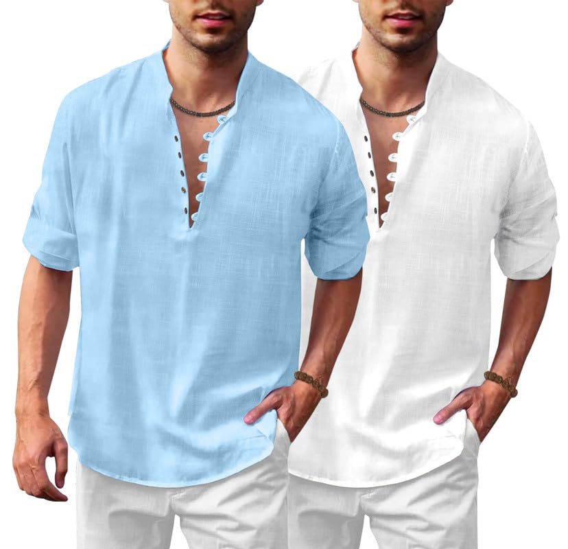 finivo fashion Men's Cotton Polyester Blend Solid Full Sleeve Regular Fit Short Kurta | Solid Pattern Mandarin Collar Straight Kurta-picture-30