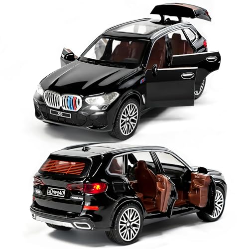 Carro de juguete 1:32 con luz y sonido color negro miniatura 2