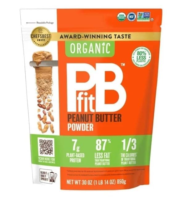Organic Peanut Butter Powder Pouch, 30 Ounce