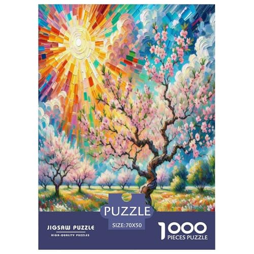 Rompecabezas de flor de melocotón 1000 piezas, el regalo perfecto de juego educativo familiar
