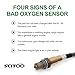 SCITOO O2 Oxygen Sensor SG1695 fit for Hyundai Accent 1.5L 2000-2003, for Hyundai Accent 1.6L 2001-2011, for Kia Rio 1.6L 2006-2011, for Kia Rio5 1.6L 2006-2011 1 Upstream & 1 Downstream 2pcs