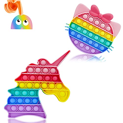 Kadunala 2 Pièces par Mois chez Nous Licorne Chat Sensory Fidget Toy Cover