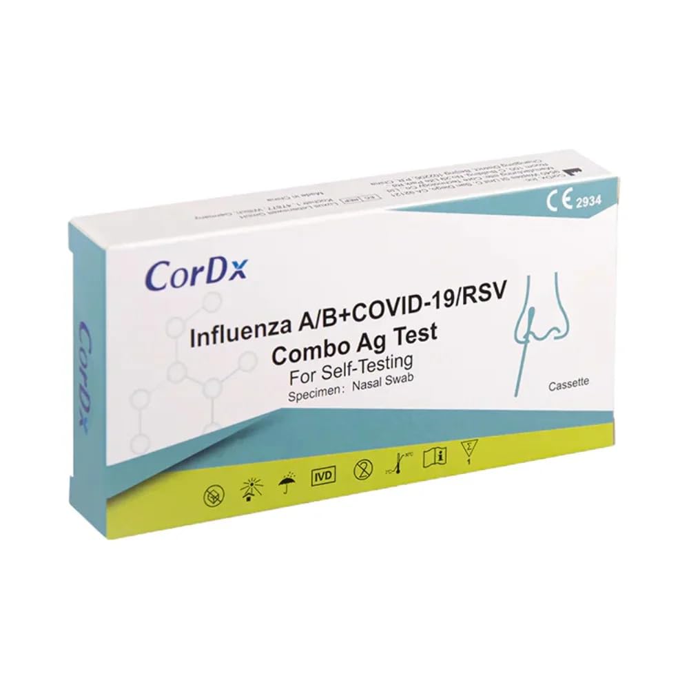 CORDX Influenza A/B+COVID-19/RSV Combo Ag Laie Nas 1 St