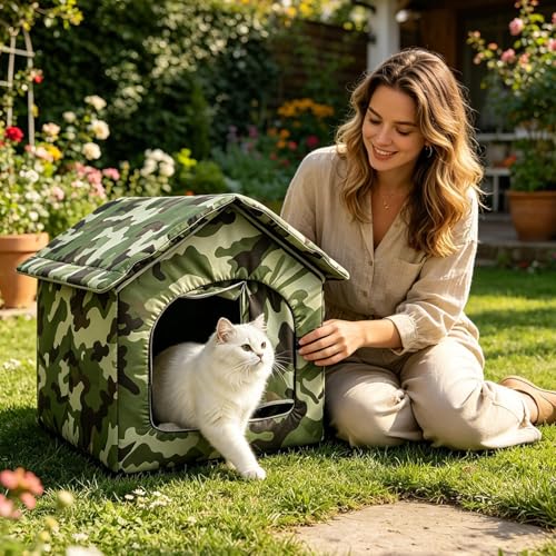 Caseta impermeable para gatos exterior e interior para jardin o balcon 4