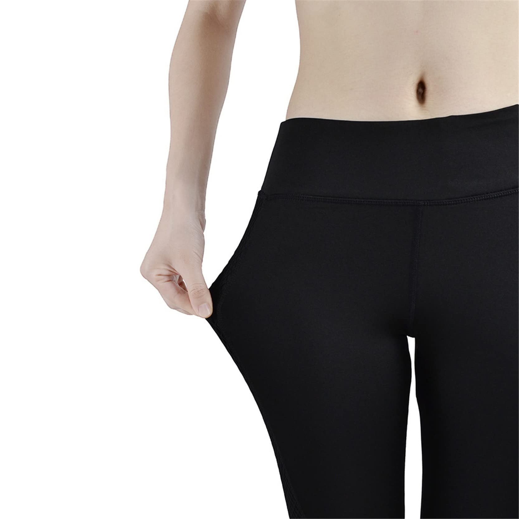 Leggings de Entrenamiento Mujer Yoga Pantalones, Mallas de malla de mujer recortadas 3/4 mallas con Control de barriga pantalones de Yoga ajustados elásticos de cintura alta Pantalones Gimnasio Deport