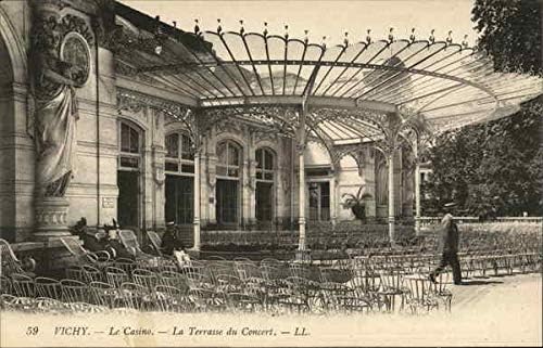 Le Casino - La Terrasse du Concert Vichy, France Original Antique Postcard