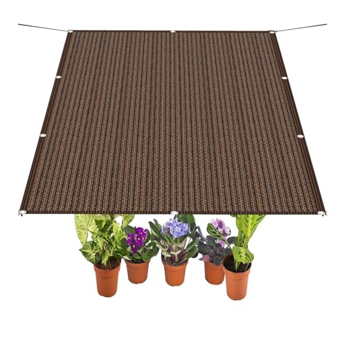 Toldo vela de sombra rectangular para aislar del calor del sol tu patio o balcón marrón 2