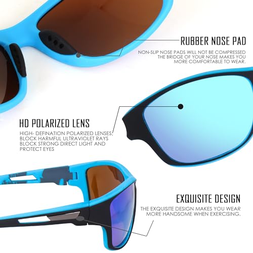 Image of CREEK UV Protected Polarization Sports Sunglasses for Men Driving Cycling Fishing Cricket Sunglasses