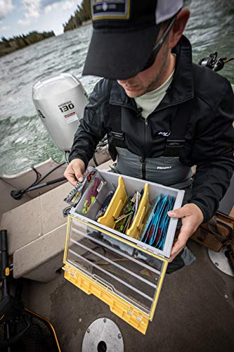 Image of Plano EDGE Premium Plastics and Bulk Tackle Utility Box, Clear and Yellow, Rust-Resistant, Waterproof Bulk Premium Storage Organizer for Plastic Tackle