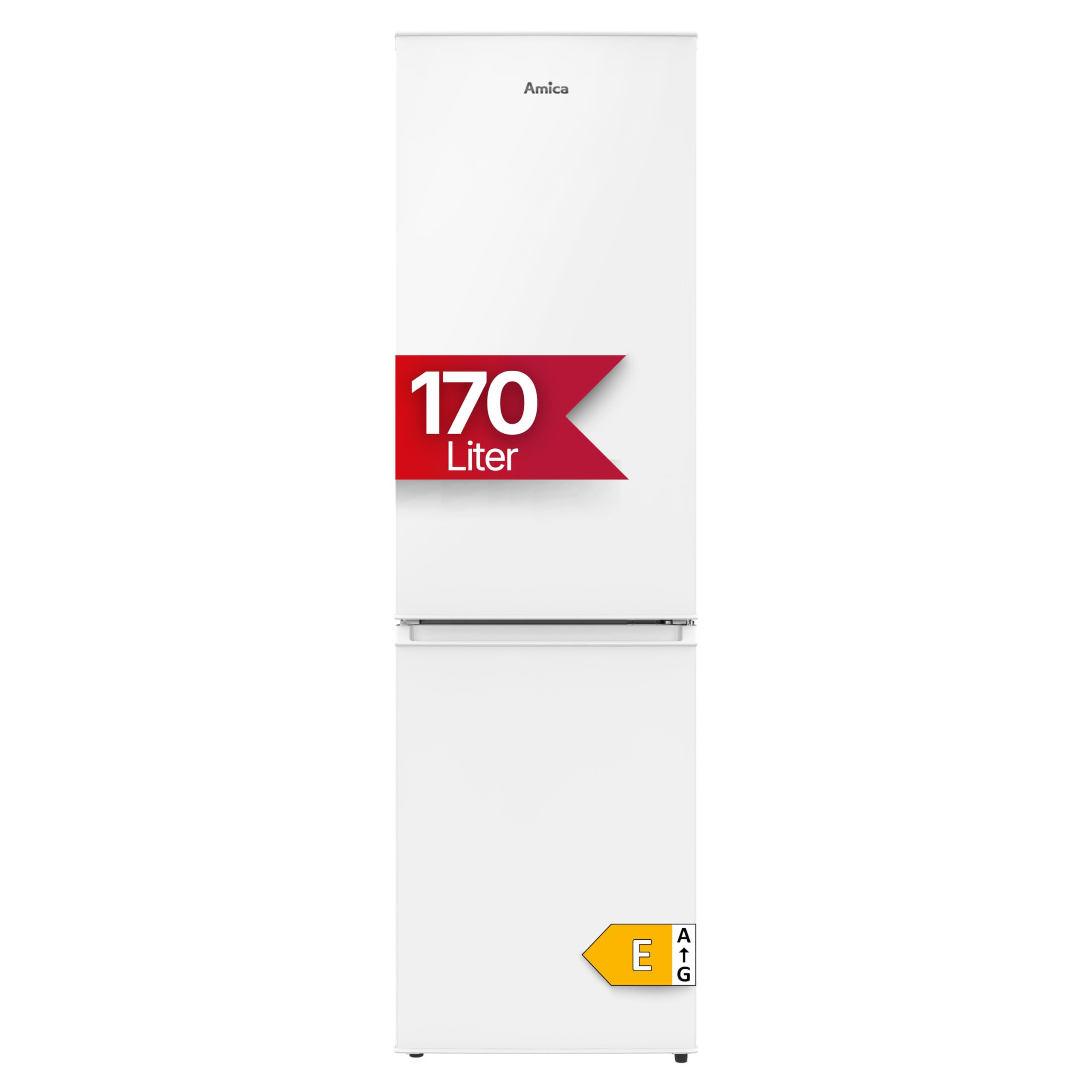 Amica Kühl‑Gefrier‑Kombination freistehend 151,8 x 44,4 x 53,6 cm 170 l Gefrierfach unten LED‑Innenbeleuchtung AKG 3850 W – Kühl Gefrierkombination Weiß