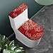 FUIALDOLG Stretch Toilet Lid Tank Lid Dust Cover Asian Red Dragon Machine Washable Toilet Seat Cover Pads Fits Most Size Toilet Lids for Bathroom Home Decor