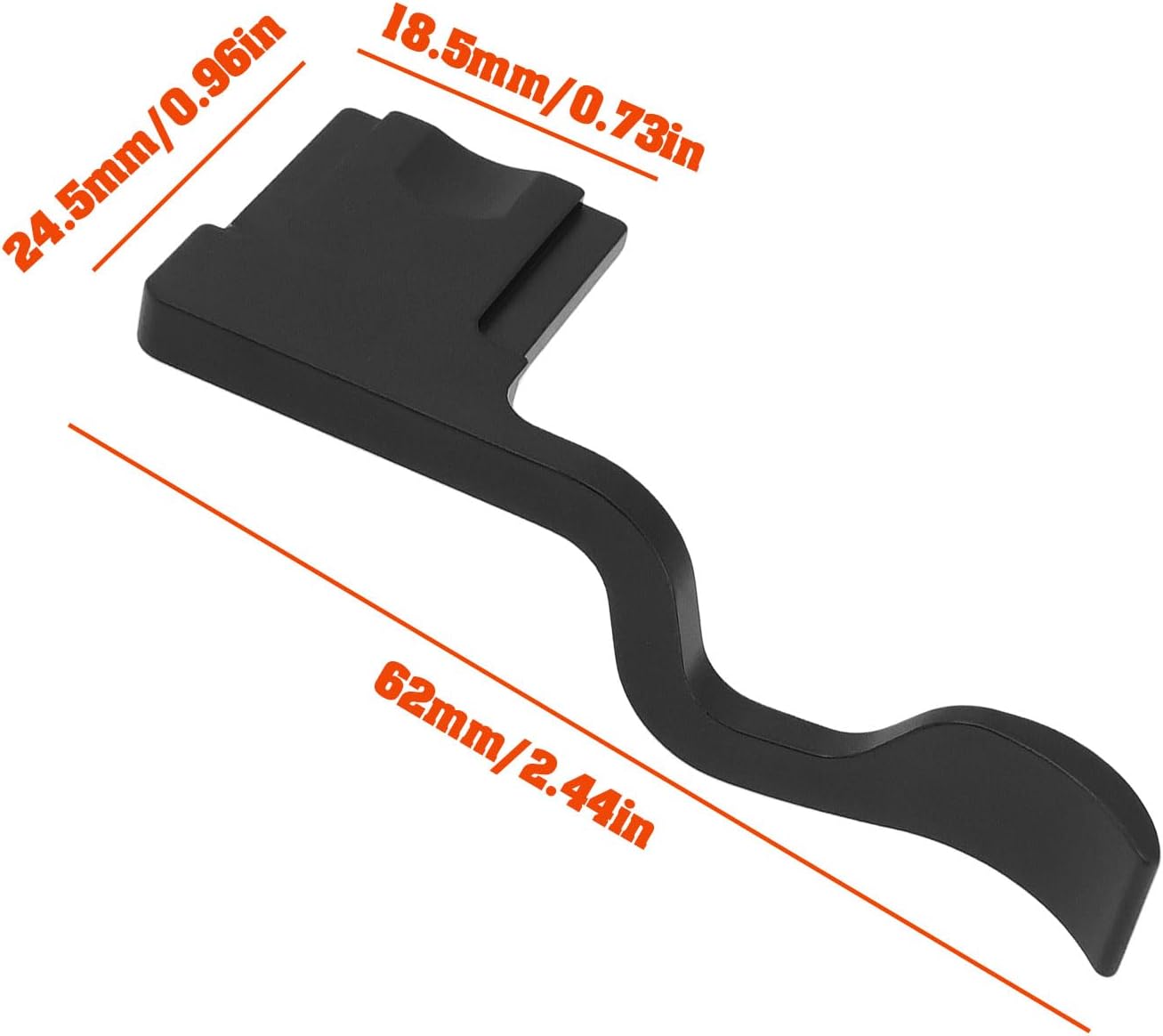 Hot Shoe Thumb Grip Aluminum Alloy Compatible with Fujifilm Compatible with Fuji XT-1 XT-2 XT-3 X-T30 XT20 XT10 XT30 II, Black - Image 4